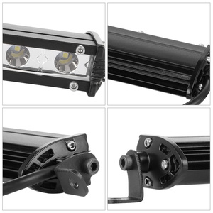 Barra luminosa a LED da 7 pollici con faretti fuoristrada a fila singola 18W Ultra-sottile luce da lavoro diritta per autocarri rimorchi - Product Image 1