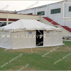 2024 tente de poteau de luxe 100% toile de coton faite porte tentes respirantes tissu unique sécurisé réglable tentes de poteau extérieur - Product Image 1