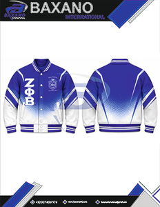 Veste universitaire en satin ombré pour femmes de la sororité Zeta Phi Beta, avec lettres grecques brodées, manches longues, col rabattu, veste en satin côtelé - Product Image 6