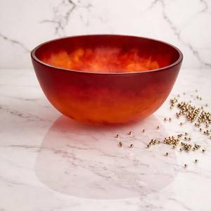 Cuenco hecho a mano de resina epoxi, duradero y lavable, también funciona como bandeja para ensalada, cesta para frutas o frasco, a bajo precio. - Product Image 1