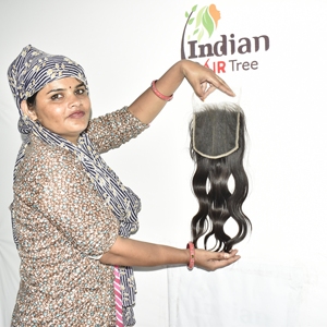 Indian Wholesale HD 6*6 Closure Machine Double Weft Cuticle Aligned Natural <b>Cheap</b> Body Wave Manufactures human Black Color hair - Product Image 6