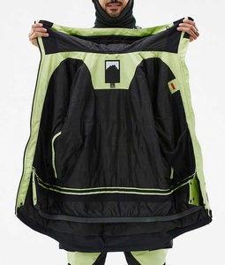 Vestes de ski à capuche imperméables de haute qualité 10 000 mm pour hommes, combinaison de ski chaude coupe-vent NeonBlack pour l'hiver - Product Image 6