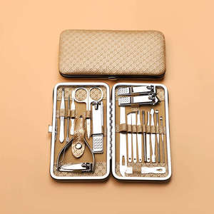Kit de soin des ongles en acier carbone 19 pièces, outils professionnels pour coupe-ongles, ensemble de ciseaux de manucure par ANAAIF ENTERPRISES - Product Image 3