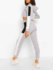 Conjuntos de ropa personalizados para mujer, conjunto deportivo informal, conjunto de sudadera de felpa, conjunto de jogging de algodón, conjunto de dos piezas con sudadera con capucha y pantalones de chándal - Product Image 5