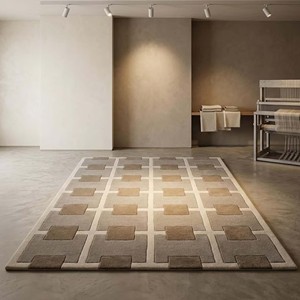 Modern Geometric Area Rug Hand Tufted Soft Plush Carpet for Living Room Bedroom Minimalist Nordic <b>Floor</b> Mat Home Decor Style Rug - Product Image 5