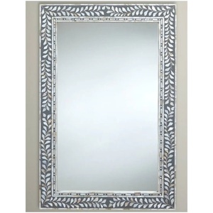 Premium Wooden Decorative <b>Mirror</b> Handcrafted Foliage Border Stylish Statement Piece for Modern Home Decor - Product Image 2