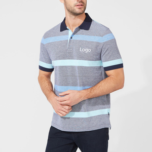 Camisetas de polo de golf para hombre de algodón 100%, camisetas de polo personalizables de manga corta con logotipo bordado y patrón sólido para hombre - Product Image 1
