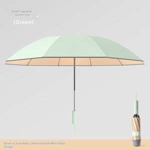 Sombrilla de Protección Solar Automática de Doble Uso con 10 Varillas de Color Hueso, Protección UV, para Sol y Lluvia, con Logotipo Imprimible - Product Image 6