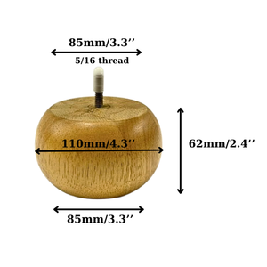 Short Round Solid Wood Furniture Leg Minimalist Simple Design for Sofa Cabinet Coffee Table Replacement - Product Image 6