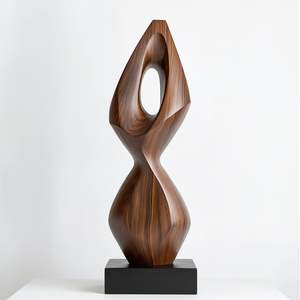 Sculpture de table en bois artistique pour la décoration du salon - Product Image 6