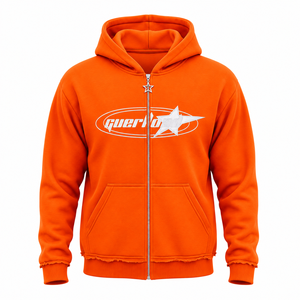เสื้อฮู้ดซิปผ้าฝ้ายฟลีซหนา 450GSM ผลิตตามสั่ง ปักโลโก้ได้ตามต้องการ ทรงหลวมไหล่ตกสำหรับผู้ชาย - Product Image 5
