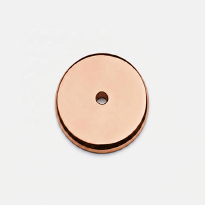 Classic Brushed Brass Round Cabinet Backplate with Central Hole for Furniture Knob Application Bathroom Home Office Living Room - Product Image 6