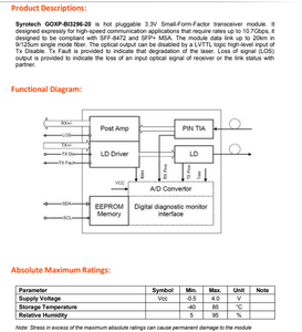 Módulo Transceptor Óptico GOXP BI3296 20 10G SFP+ BiDi 1330TX 1270RX 20KM Fibra Monomodo DDM Conector LC para Redes - Product Image 2
