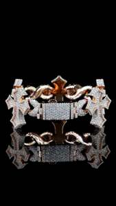 Custom Iced Out Religious Cross Link <b>Bracelet</b> 10K Gold 925 <b>Silver</b> VVS Moissanite Jewelry Diamond Tester Pass Hip Hop Rapper Drip - Product Image 3