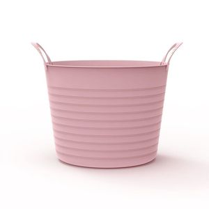กล่องเก็บของแบบยืดหยุ่นสีชมพู 4 แพ็ค-กล่องจัดระเบียบพลาสติก - Product Image 5