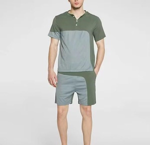 Conjunto Deportivo de Verano para Hombre, Estilo Casual, Fabricación OEM, Camiseta y Pantalones Cortos, 100% Algodón, Liso, con Bolsillo Lateral, Transpirable - Product Image 5