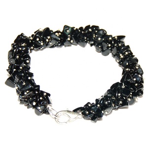 Bracelet de yoga en éclats d'aventurine pêche naturelle - Bracelets de yoga pour l'équilibre et la méditation - Product Image 2