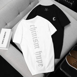 Lots de liquidation : T-shirt décontracté d'été pour homme en coton de haute qualité, manches courtes, couleur unie, col rond, en tissu tricoté vierge - Product Image 4