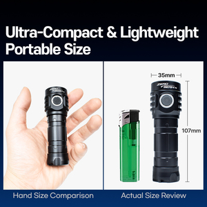 Lampe torche LED rechargeable compacte ZEROBEAM F5, portée de 350 m, étanche IPX8, lampe de poche USB C avec modes Anduril 2 et minuterie - Product Image 2