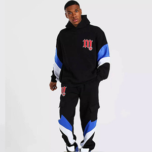 Ensemble de vêtements de sport pour homme, sweat-shirt et jogging en coton et polyester lourd, ensemble de survêtement unisexe écologique - Product Image 3