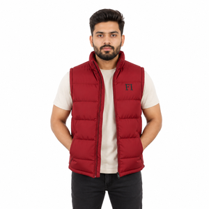 Men's Quilted Puffer Vest Lightweight Sleeveless Winter Outerwear Stand Collar Zipper Padded Casual Men's <b>Jackets</b> Outdoor OEM - Product Image 1