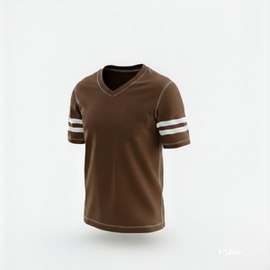Camiseta de Fútbol Americano para Hombre de Alta Calidad, Cuello en V, 100% Poliéster, Temporada de Verano, Color Sólido, Transpirable, de Secado Rápido - Product Image 5