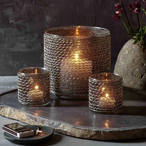 Cylinder <b>Brass</b> <b>Candle</b> <b>Holders</b> Set with Heat Resistant Design for Home Decoration - Product Image 5