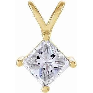 Genuine 925 Sterling Silver <b>Square</b> 4 Prong Basket Pendant Mounting in Semi Mount Gemstone Pendant Setting Wholesale Jewelry - Product Image 3