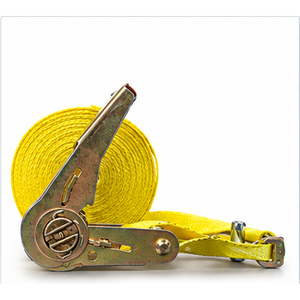 Sangle d'arrimage à cliquet robuste de 25 mm, 1000 kg, avec crochets doubles en J, sangle en polyester pour arrimer les charges - Product Image 4