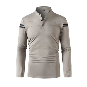 Chemise à manches courtes pour homme, 100% coton, unie, avec rayures noires, fermeture boutonnée, haut tricoté décontracté - Product Image 5