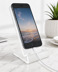 Nuevo diseño acrílico soporte de exhibición para teléfono móvil Lazy Susan portátil impermeable Compatible para uso en el hogar/escritorio cargador incluido - Product Image 5