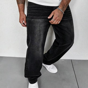Pantalones Vaqueros Holgados de Corte Bootcut para Hombre, Lavado Claro, Estilo Vintage de los 90, Ropa Urbana, Secado Rápido - Product Image 3