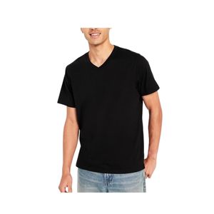 Camiseta de Cuello en V para Hombre, Manga Corta, Informal, Básica, Suave, Transpirable, Ligera, para Uso Diario de Verano, Fabricante OEM Personalizado - Product Image 2