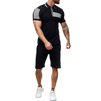 T-shirt et short décontractés respirants à manches courtes pour hommes, vêtements de sport pour la course à pied et le jogging, ensembles de shorts d'été pour hommes