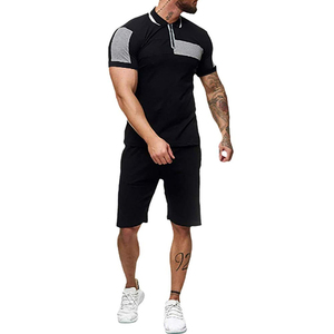 T-shirt et short décontractés respirants à manches courtes pour hommes, vêtements de sport pour la course à pied et le jogging, ensembles de shorts d'été pour hommes - Product Image 1
