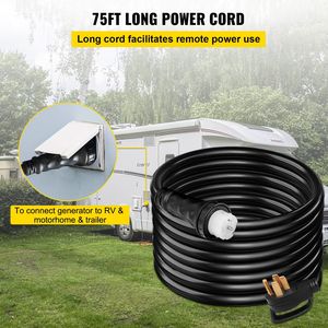 สายต่อพ่วง50แอมป์75Ft 6AWG/3C + 8AWG/1C สายไฟ125V 250V พร้อม SS2-50R N14-50P CS6364ตัวเชื่อมแบบบิดล็อค - Product Image 4