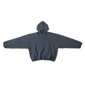 Sweat à capuche premium pour homme, en coton épais et lourd, de haute qualité, uni, surdimensionné, streetwear, logo personnalisé, sweat à capuche à enfiler - Product Image 2