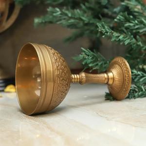 แก้วไวน์สลักลายส่วนตัวสไตล์ยุคกลาง แก้วไวน์เรเนซองส์ยุคกลาง ทำด้วยมือจากทองเหลือง ของขวัญวันครบรอบแต่งงาน - Product Image 3