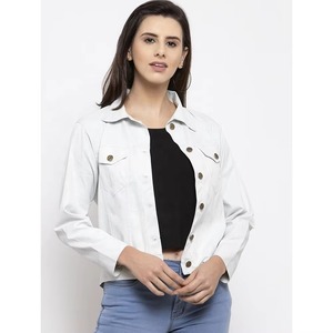 แจ็คเก็ตยีนส์ผู้หญิง OEM เสื้อคลุมลำลองสำหรับฤดูใบไม้ร่วง แจ็คเก็ตติดกระดุม เสื้อโค้ทยีนส์โอเวอร์ไซส์ แจ็คเก็ตยีนส์คุณภาพสูง ผ้าฝ้าย ซัพพลายเออร์เสื้อผ้าสตรีทแวร์ - Product Image 4