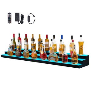 Scaffale Bar Illuminato a LED da 70 Pollici a 3 Livelli con Portabottiglie e Telecomando RF, 7 Colori Statici - Product Image 5