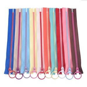 Eco-Friendly <b>Zipper</b> Manufacture Fancy #5 Open End Zip Colorful Plastic Resin <b>Zipper</b> for Clothes - Product Image 1