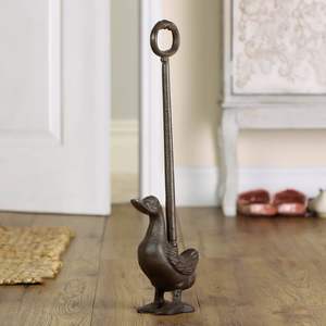 Tope de puerta de latón, tope de puerta de metal resistente, tope de puerta con acabado antiguo, tope de puerta de hardware premium, tope de puerta de suelo - Product Image 2