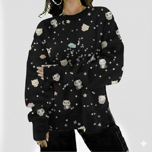 Sudadera extragrande de manga larga para mujer, estampada y personalizable, con forro transpirable de poliéster/algodón de secado rápido - Product Image 3