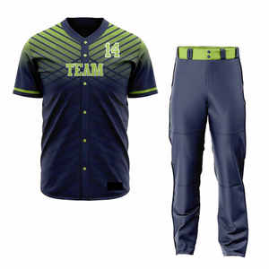 Full Button Men <b>Baseball</b> Shirt & Jersey Custom Team logo Striped Cheap <b>Baseball</b> Uniform <b>Set</b> - Product Image 1