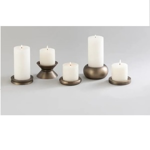 Porte-bougie chauffe-plat de luxe en métal doré, design floral de qualité supérieure, dernière collection - Product Image 3