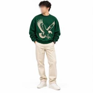 Sweat-shirt à col rond pour homme imprimé sur mesure, sweat-shirt décontracté surdimensionné, streetwear - Product Image 3