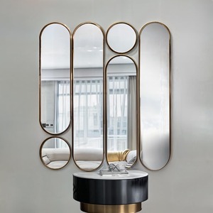 Designer Modern Mirror Sets In Various Shapes Ideal For Living Room Bedroom And Entryway Decor Wholesupply From India - Product Image 1