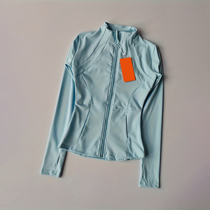 Women's Waterproof Spandex/Nylon Solid <b>Workout</b> <b>Jacket</b> Lightweight Zip-Up Athletic Running Pockets Front Long Sleeve Gym Yoga - Product Image 1