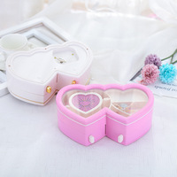 Boîte à musique élégante ovale en cristal avec manivelle, durée de 30 secondes, couleur et logo personnalisables, boîte de rangement rotative dansante pour filles