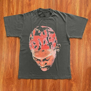 Camisetas de hombre con lavado ácido, calidad premium, algodón suave, estilo urbano moderno, atuendo informal para hombre - Product Image 2